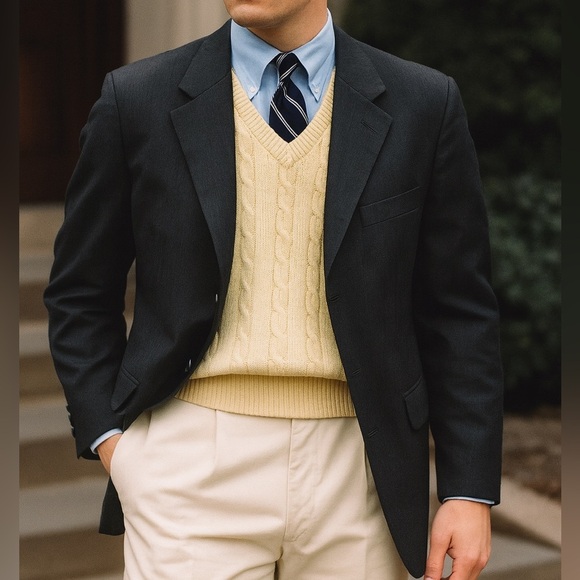 Michael Kors Black Pinstripe Sport Coat Blazer Suit Jacket Men’s Size 40R - Picture 8 of 8